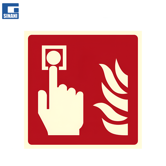 Tabelë sinjalizuese e kuqe "Fire alarm call point"