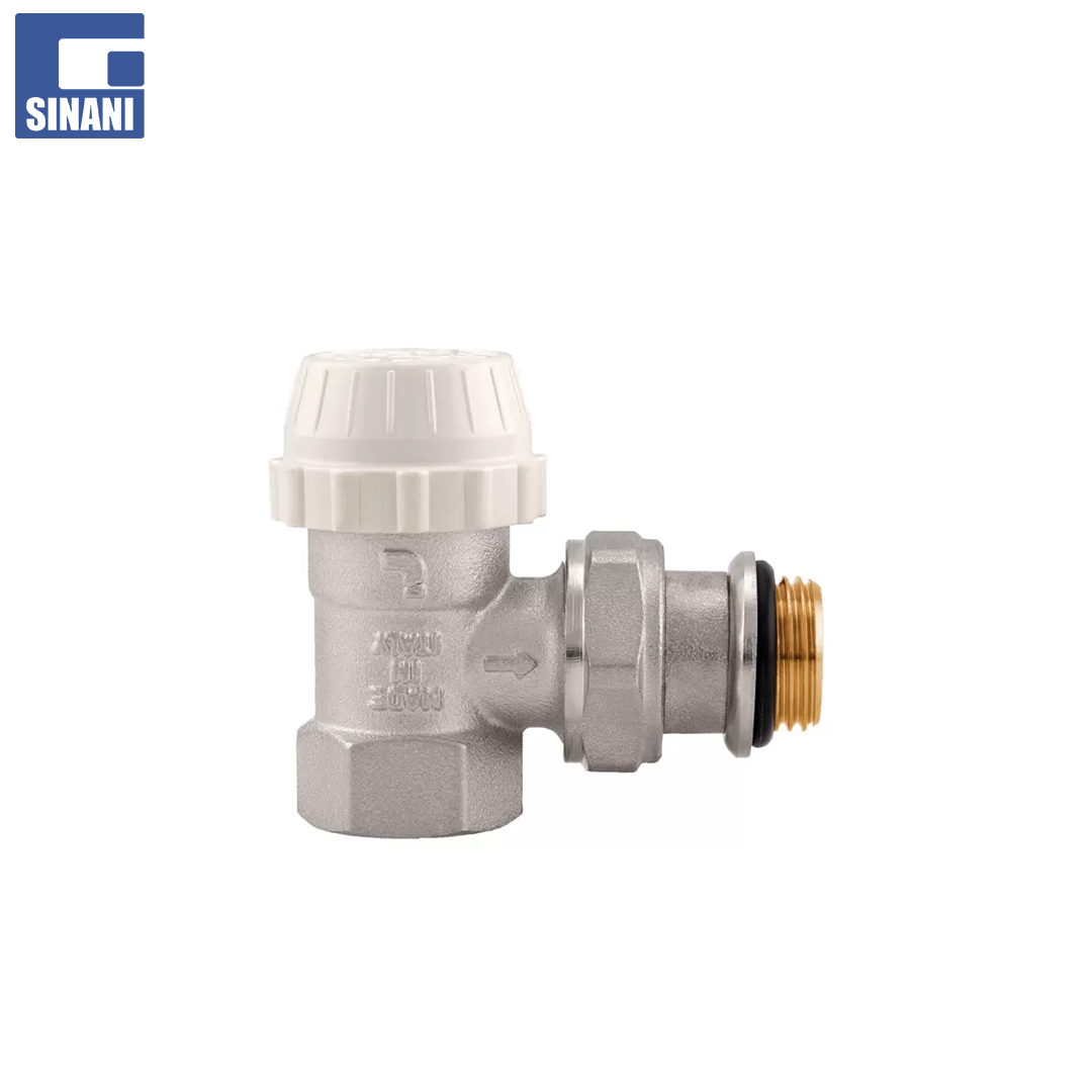 Rubinetë radiatori këndore 1/2" për kokë termostatike F-M