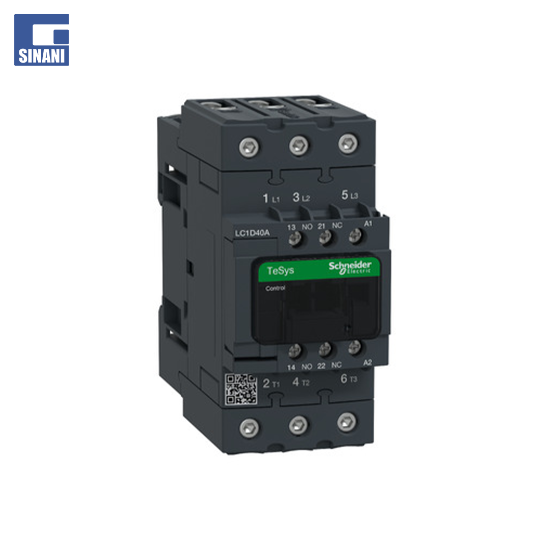 Kontaktor 40A 3P 3NO AC-3 18.5KW 1NO+1NC me bobinë 220V CA