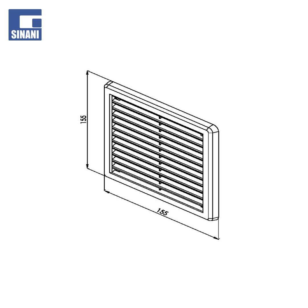 Grilë plastike 150x150