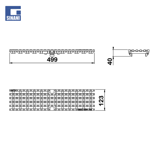 Grile gize Drainlock per kanaline Multiline V100 C250