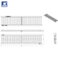 Euroline grilë gize, B125, 0.5m