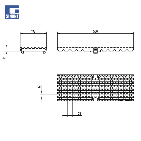 Grile gize Drainlock per kanaline Multiline V100 C250