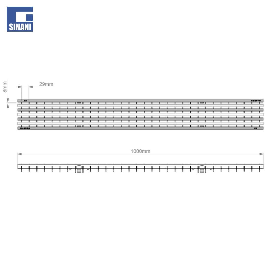 Kapak zingato Drainlock për kanalinë U 100 Multiline