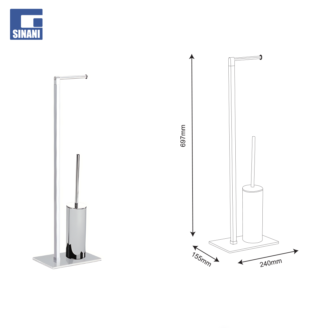 Mbajtëse Letre Higjienike Dhe Furçë WC Dysheme Forma Select Eleganza