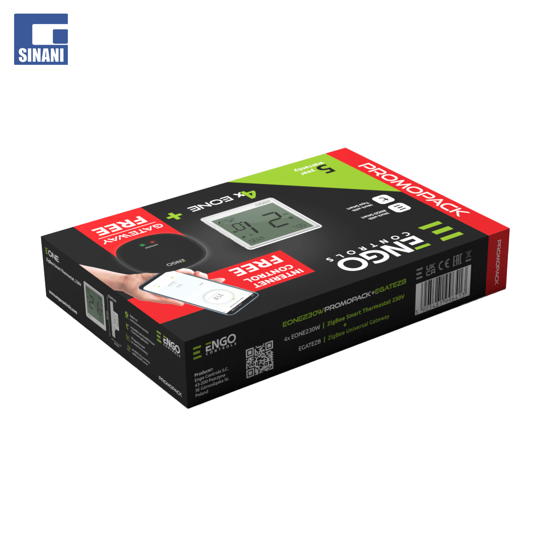 Kit 4 termostate të bardhë me modem EONE 230 W dhe EGATEZB ENGO