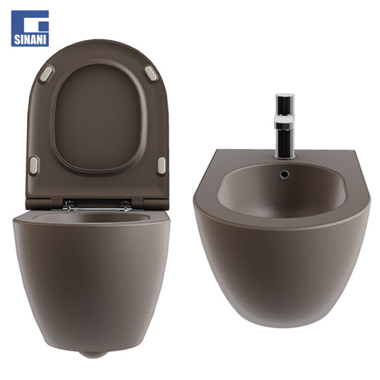 Set tualeti sospezo Easy-Clean Comoda Taupe