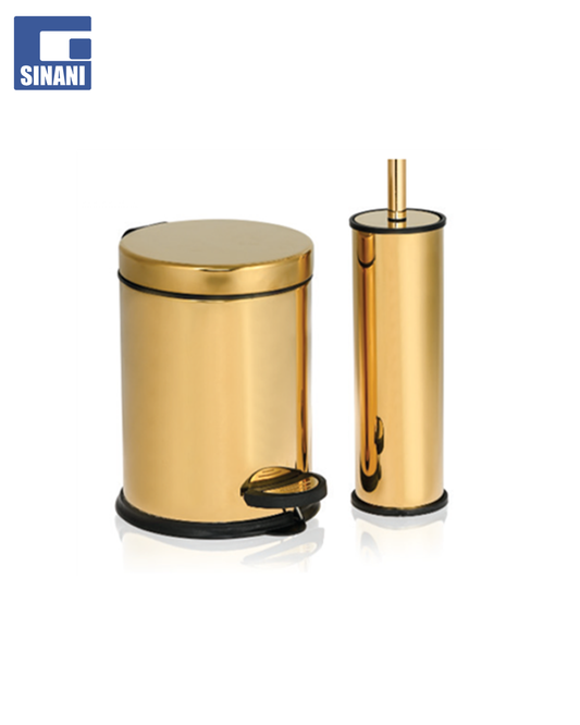 Set kosh dhe furçe WC Gold