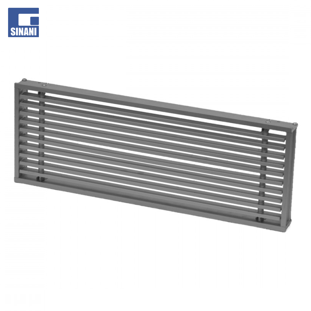 Grilë ajrimi fikse me devijim 0°, alumin i anodizuar, 1200x117