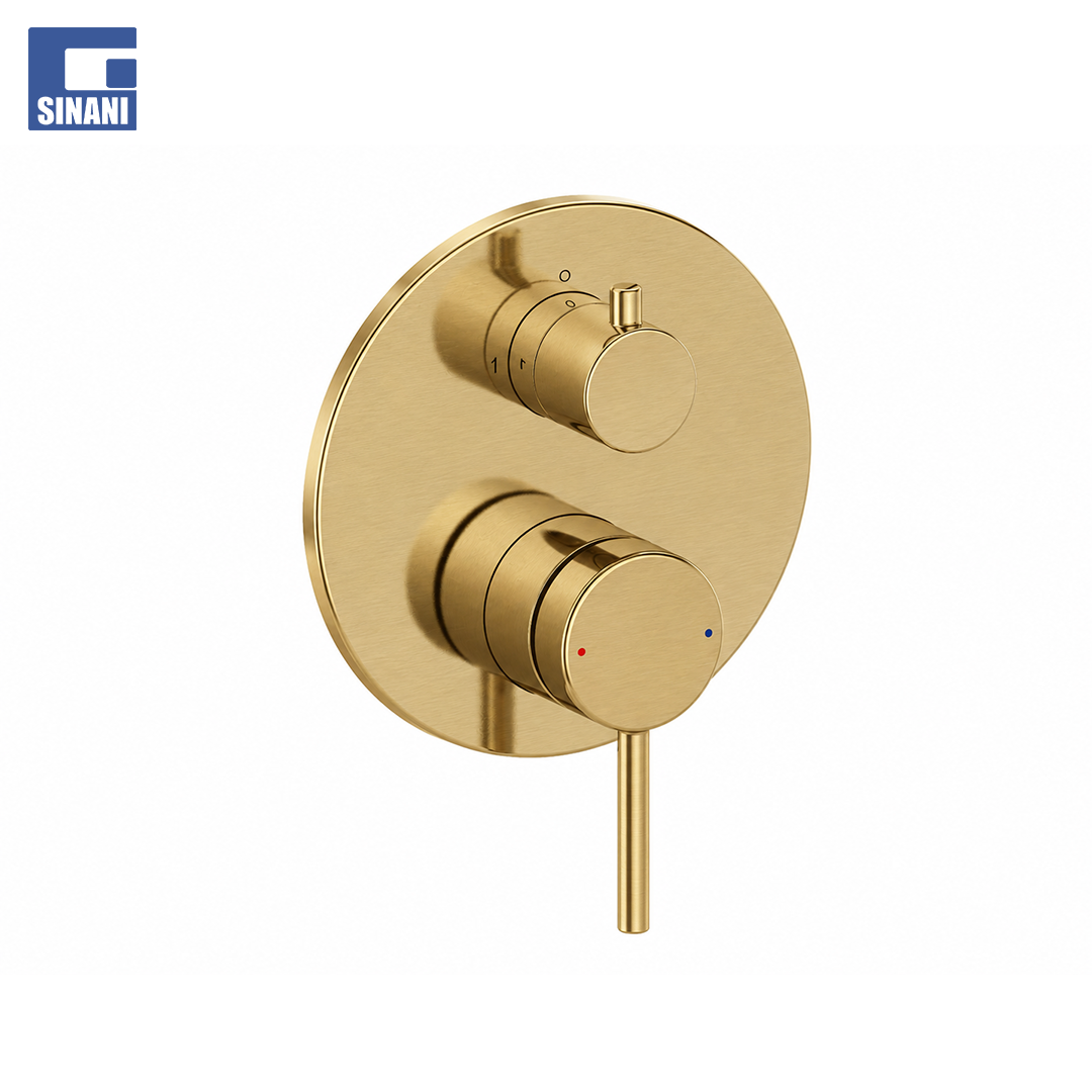 Grup dushi inkaso me devijator Brushed Gold Cox Omnibox