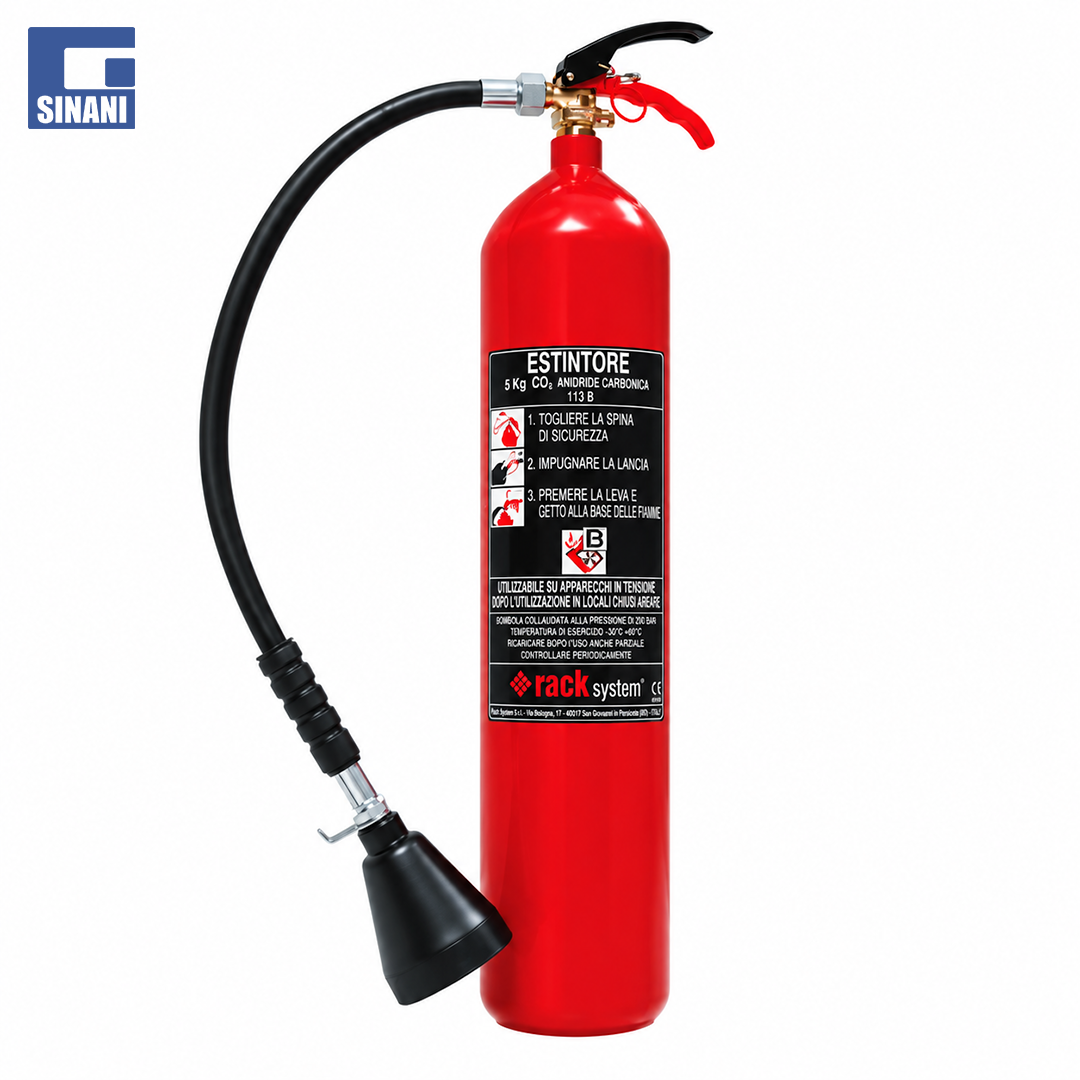 Zjarrfikëse 5Kg CO2 EN3 CL.113B me ganxhë