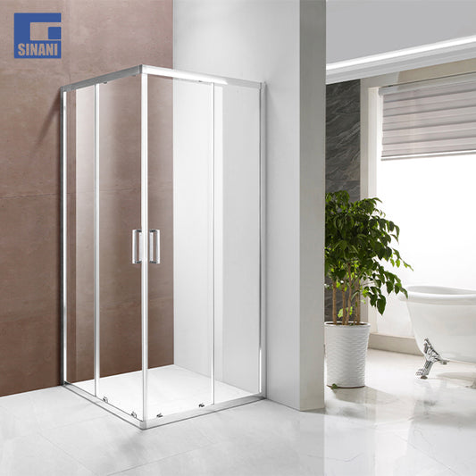 Kabinë dushi katrore Forma me xham transparent dhe profile kromi