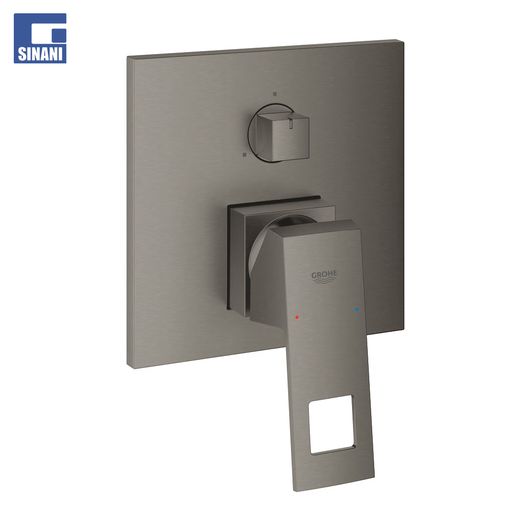 Grup dushi inkaso me devijator Eurocube brushed hard graphite me 3 dalje