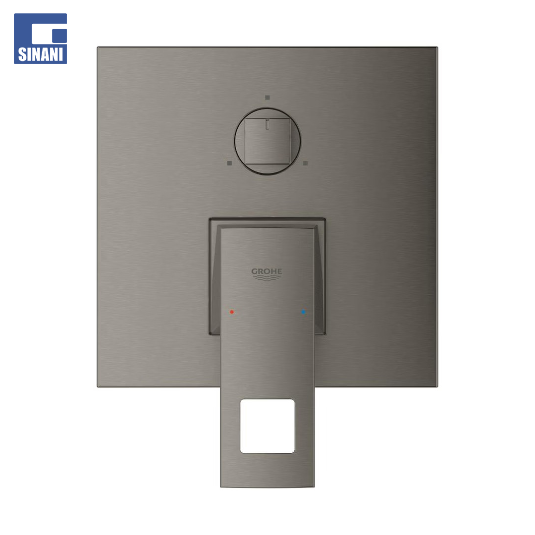 Grup dushi inkaso me devijator Eurocube brushed hard graphite me 3 dalje