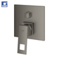 Grup dushi inkaso me devijator Eurocube brushed hard graphite me 3 dalje