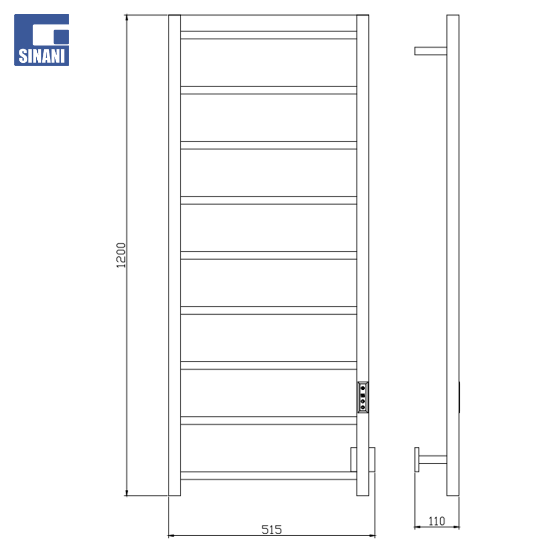 Radiator tualeti elektrik katror Timer 120x50 105W