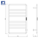 Radiator tualeti elektrike Smart 800x500 100W
