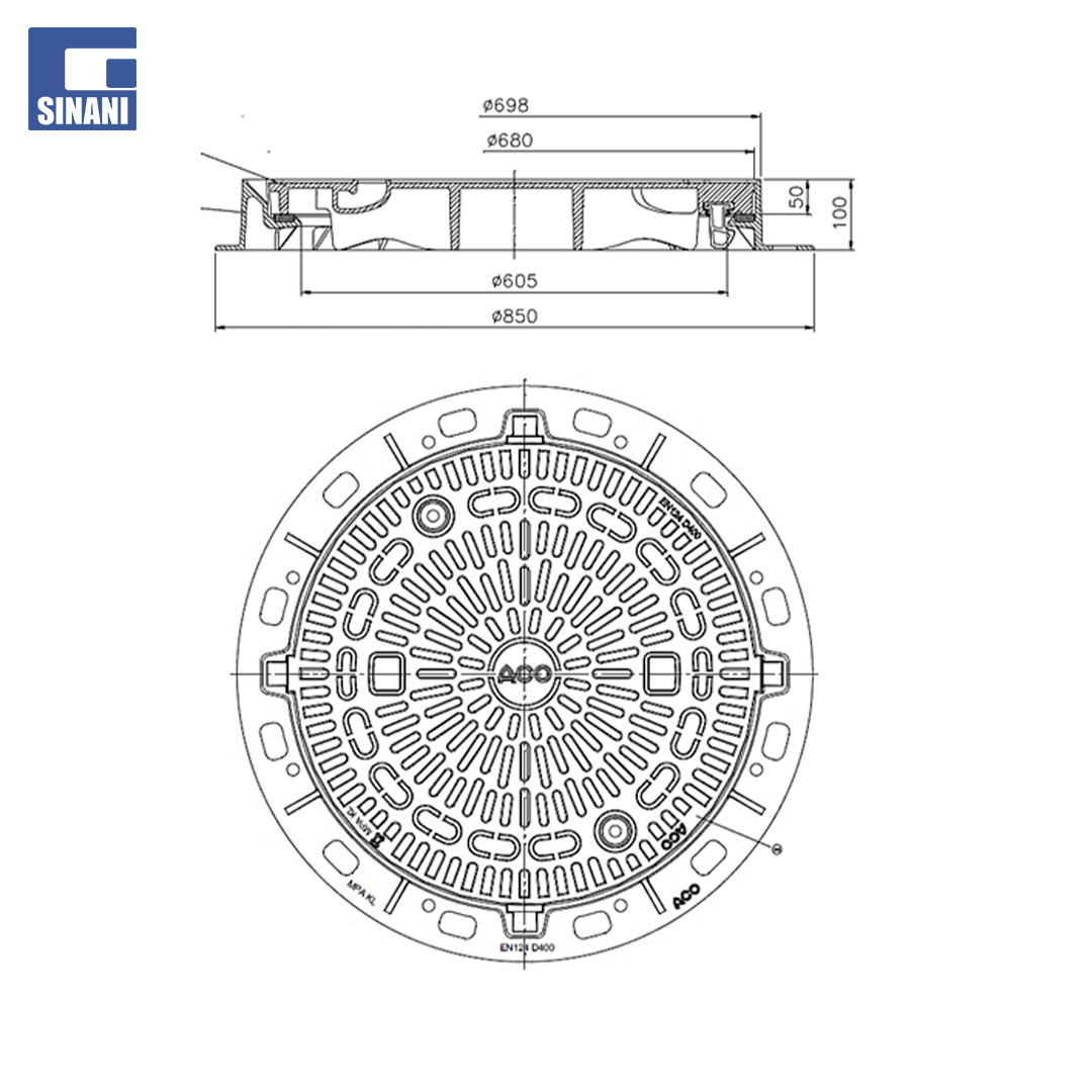Kapak pusete rrethore gize CityTop P F900
