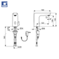 Grup lavamani me sensor me korent 20/9V me bluetooth Ligna