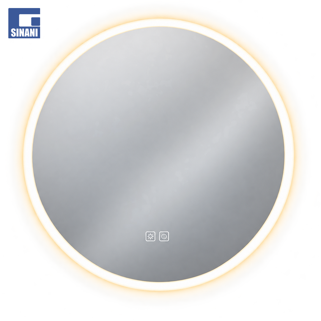 Pasqyrë LED rrethore Aura tre ngjyra, anti-fog IP44