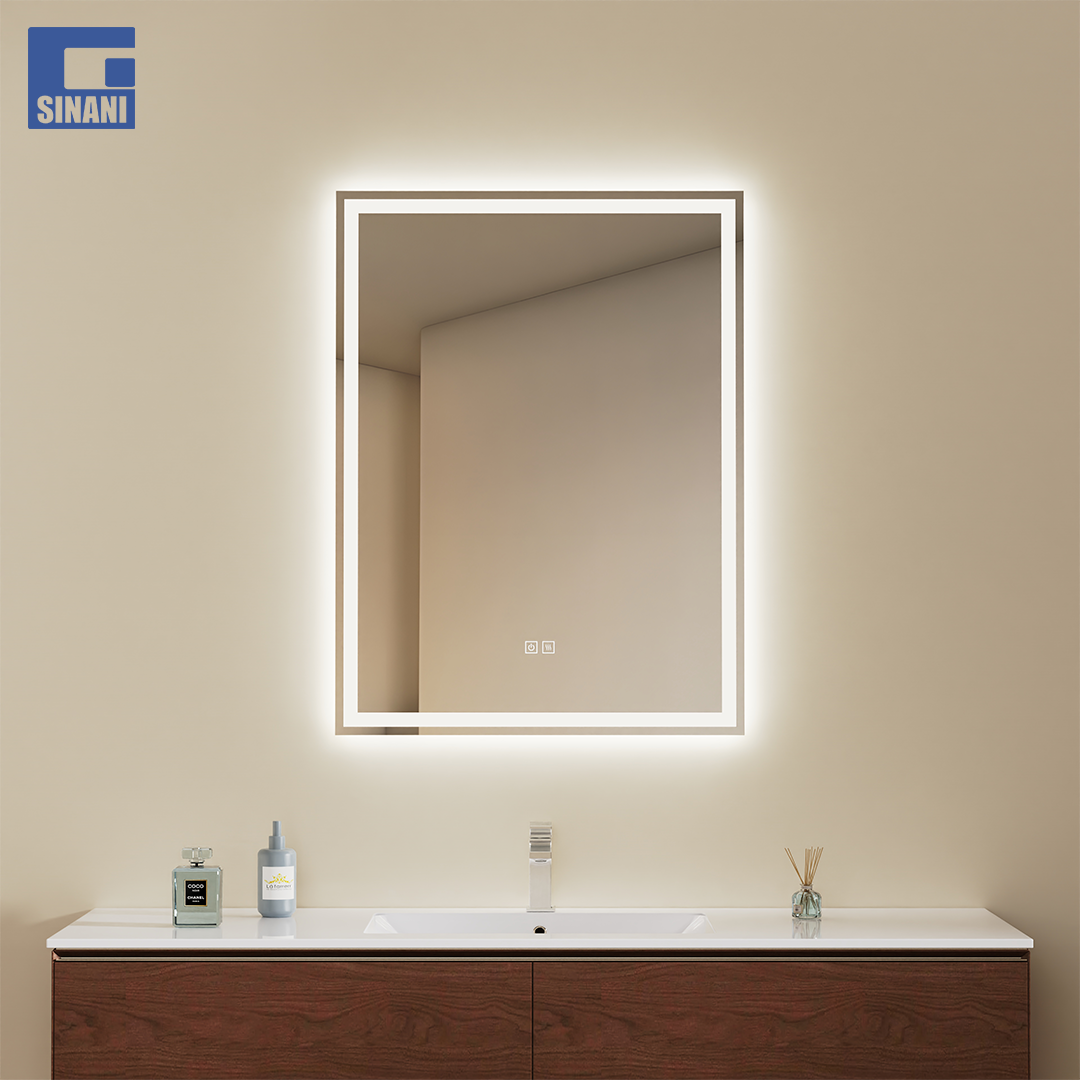 Pasqyrë LED katrore Nova tre ngjyra, anti-fog IP44