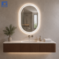 Pasqyrë LED kapsule Oval 60x80 cm, tre ngjyra, anti-fog IP44