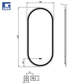 Pasqyrë LED kapsule Oval 50x110cm, tre ngjyra, anti-fog IP44