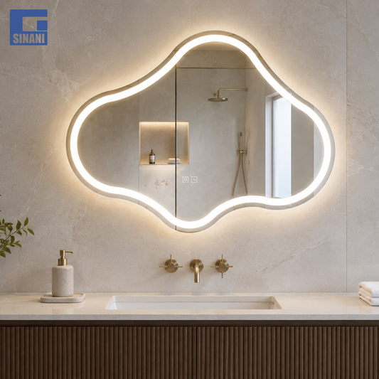 Pasqyrë LED formë reje Shape 60x80cm, me tre ngjyra, anti-fog IP44