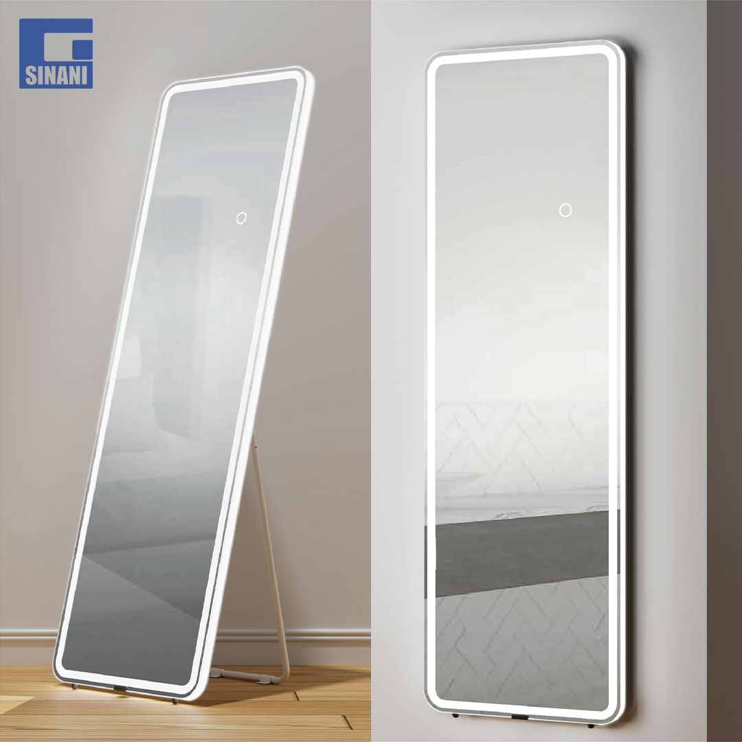 Pasqyrë LED e plotë Elite 50x150cm, me tre ngjyra, montim në mur/dysheme