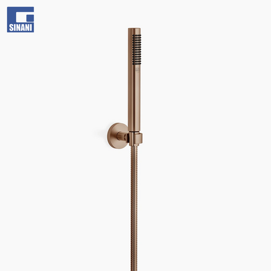 Set dushi Brushed Bronze, kokë dushi me mbajtëse dhe zorrë
