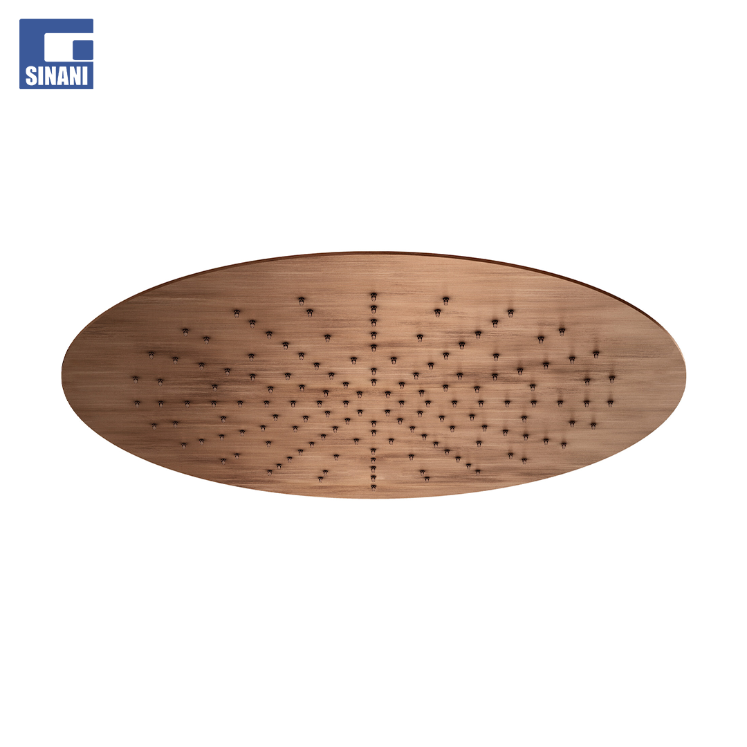 Kokë dushi inkaso tavanor inoksi rrethore 44x44 Brushed Copper
