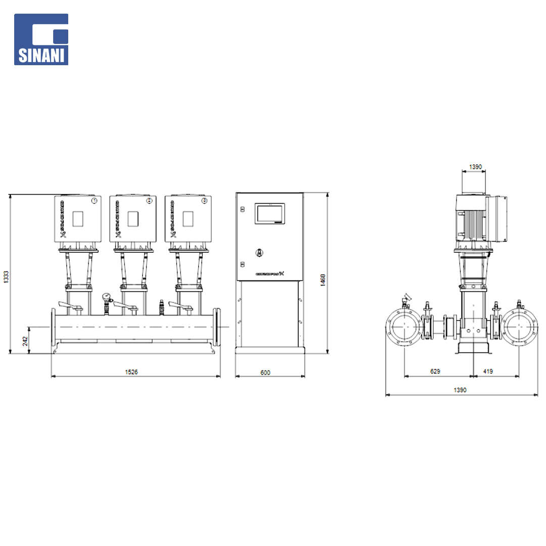 Grup me 3 pompa inverter Hydro MPC-E 3