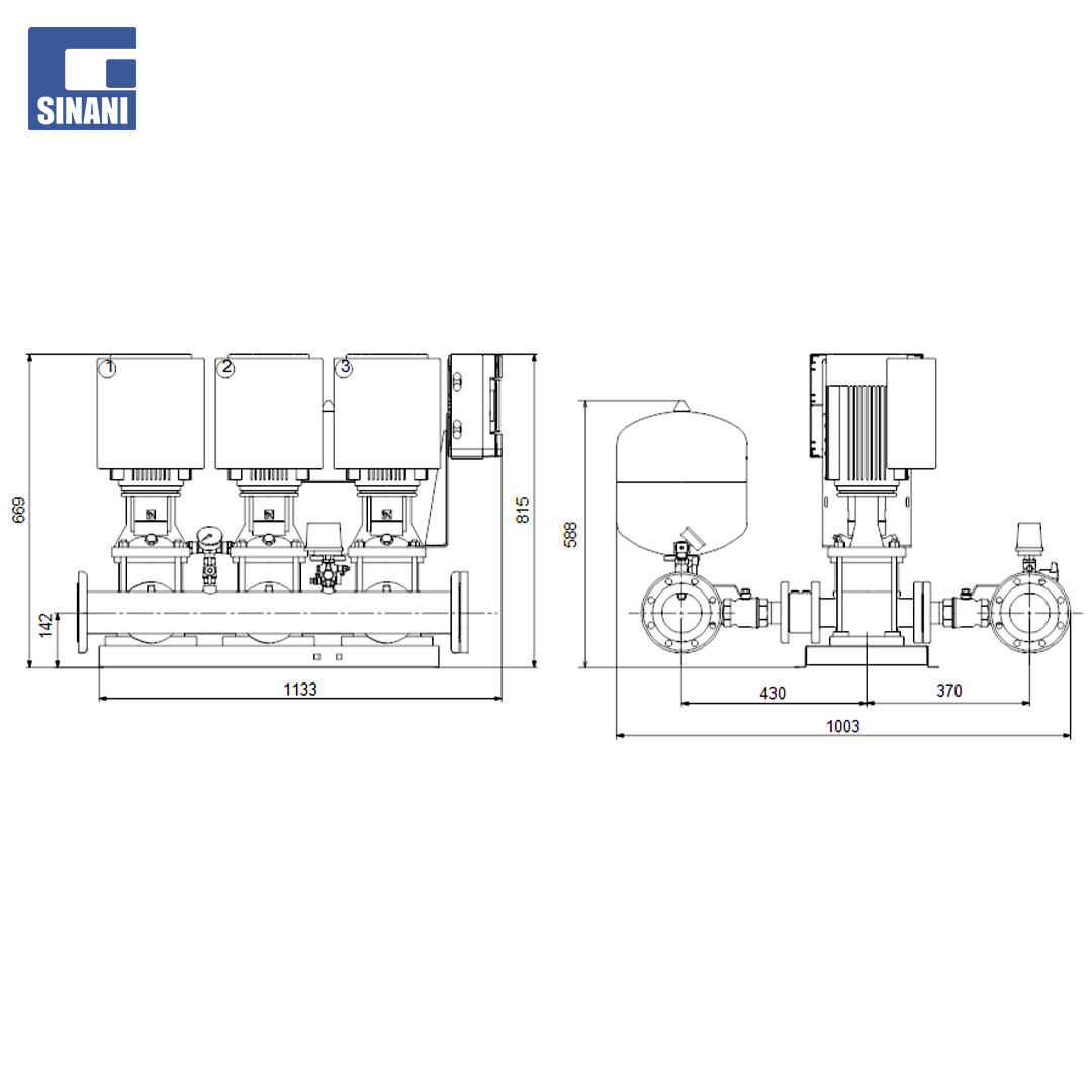 Grup me 3 pompa inverter Hydro Multi 3 CRIE