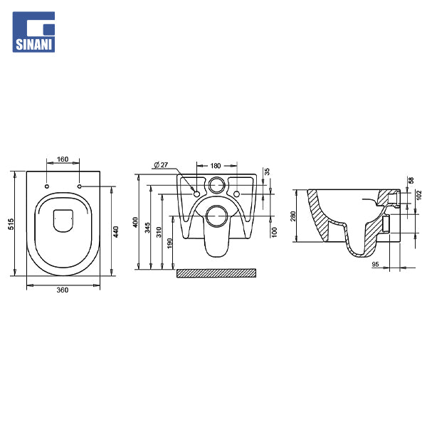 WC-Bide sospezo Rondo Rimout