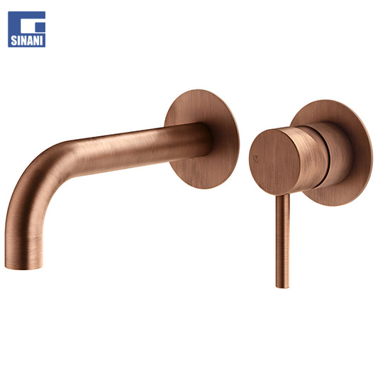 Grup lavamani muri Logica Brushed Copper