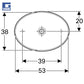 Lavaman mbi mobilje VariForm Ø55 oval