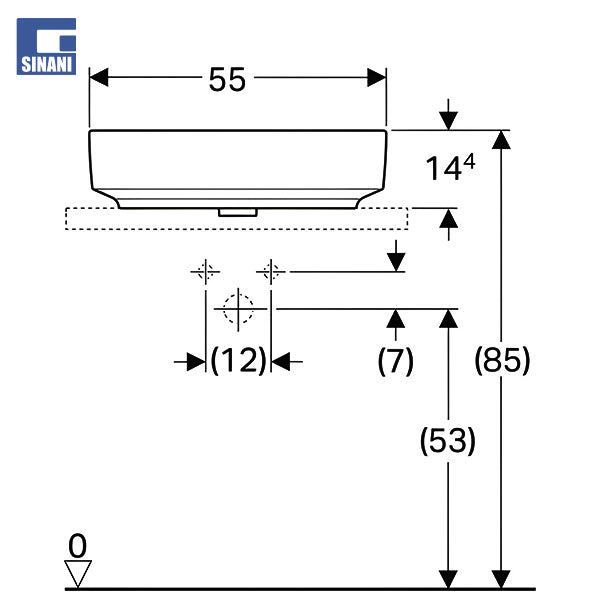 Lavaman mbi mobilje VariForm Ø55 oval