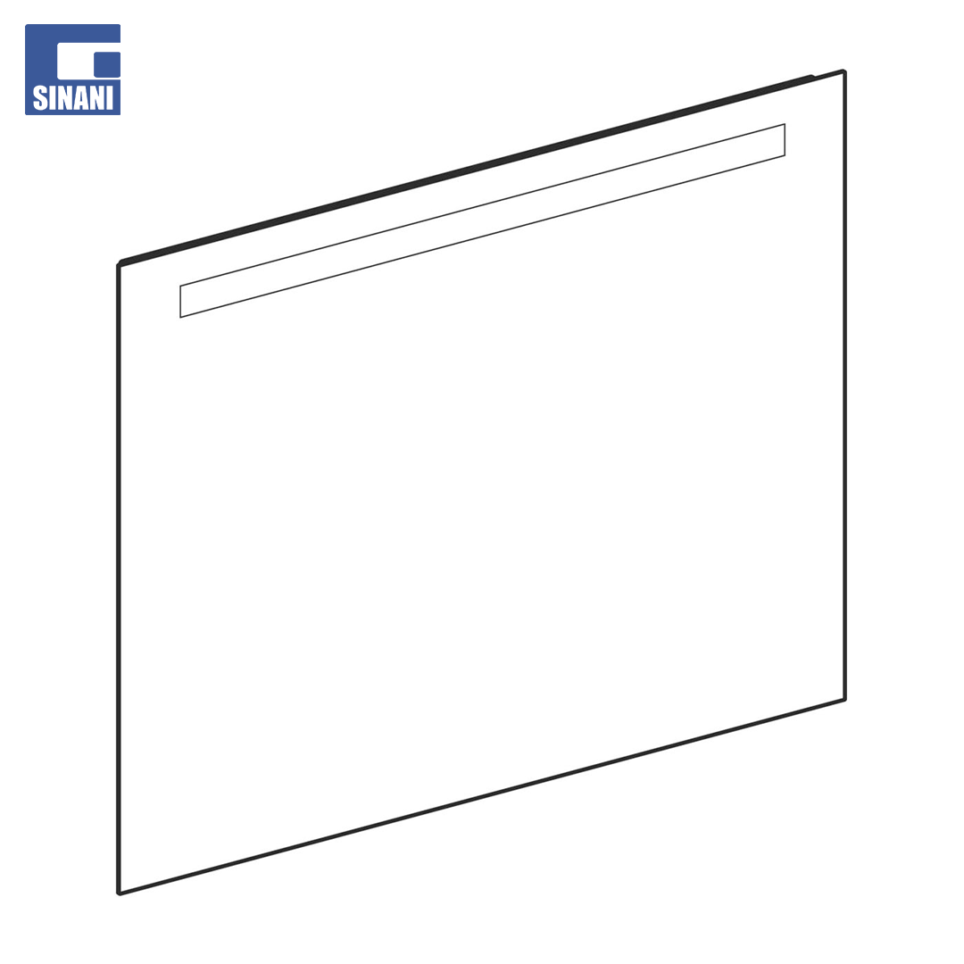 Pasqyrë tualeti Option Basic Square 90x70 me ndriçim Led