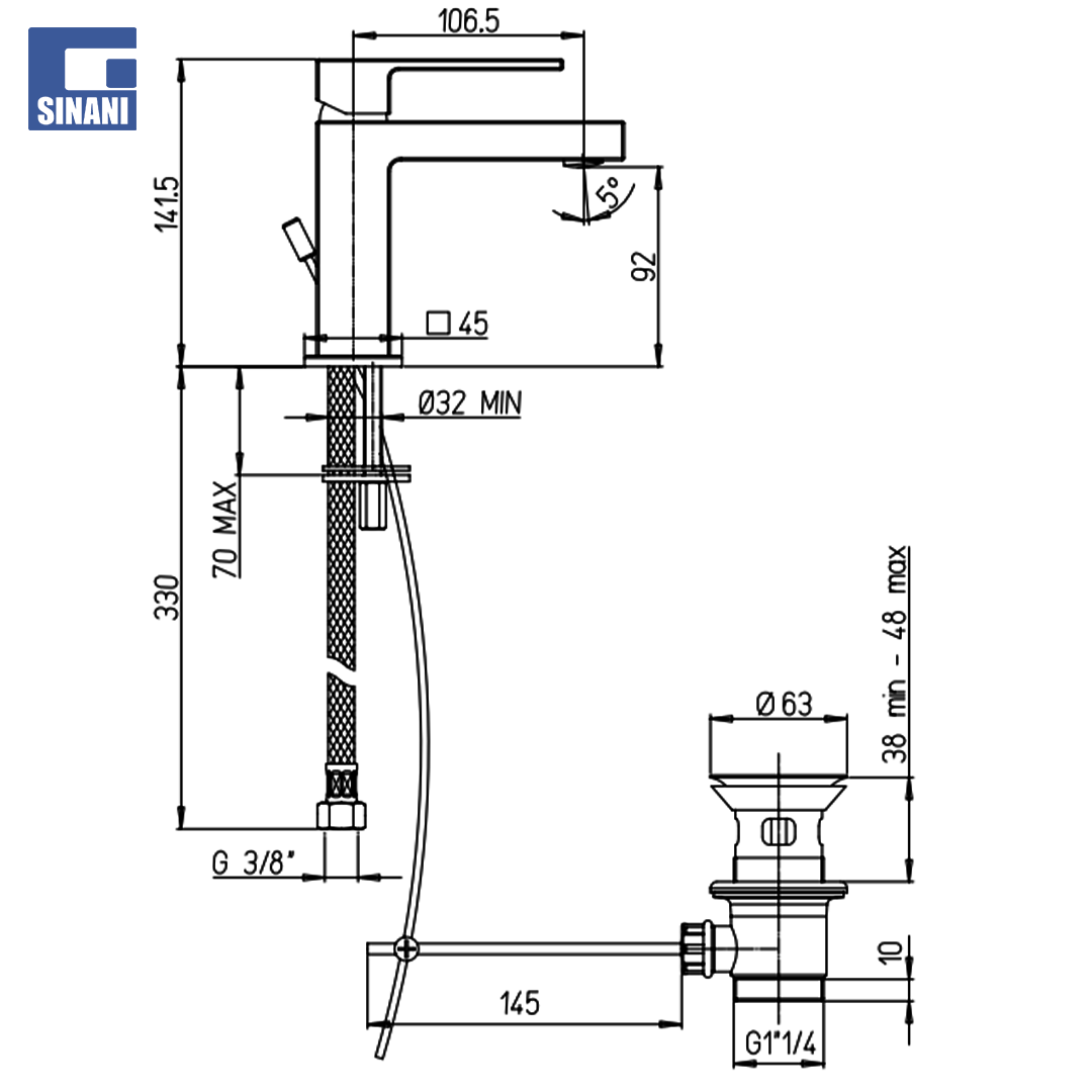 Grup lavamani Dax R Small
