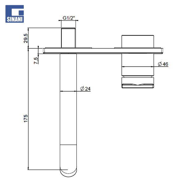 Grup lavamani inkaso muri me piastër Dax-R Omnibox