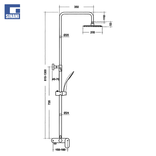 Kollonë dushi me devijator Fusion