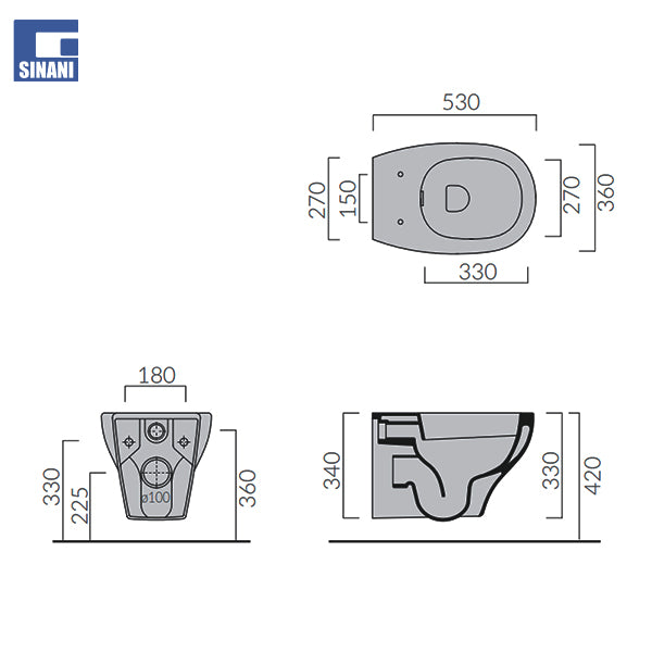 Set tualeti sospezo Eden Rim-Away