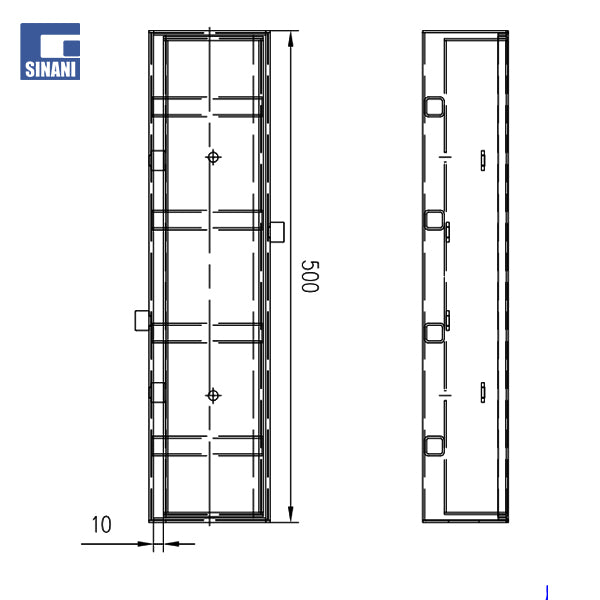 SlotTop Caditoia L per inspektim kanali Multiline V100 W123