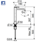Grup lavamani i lartë Logica XL Brushed Copper
