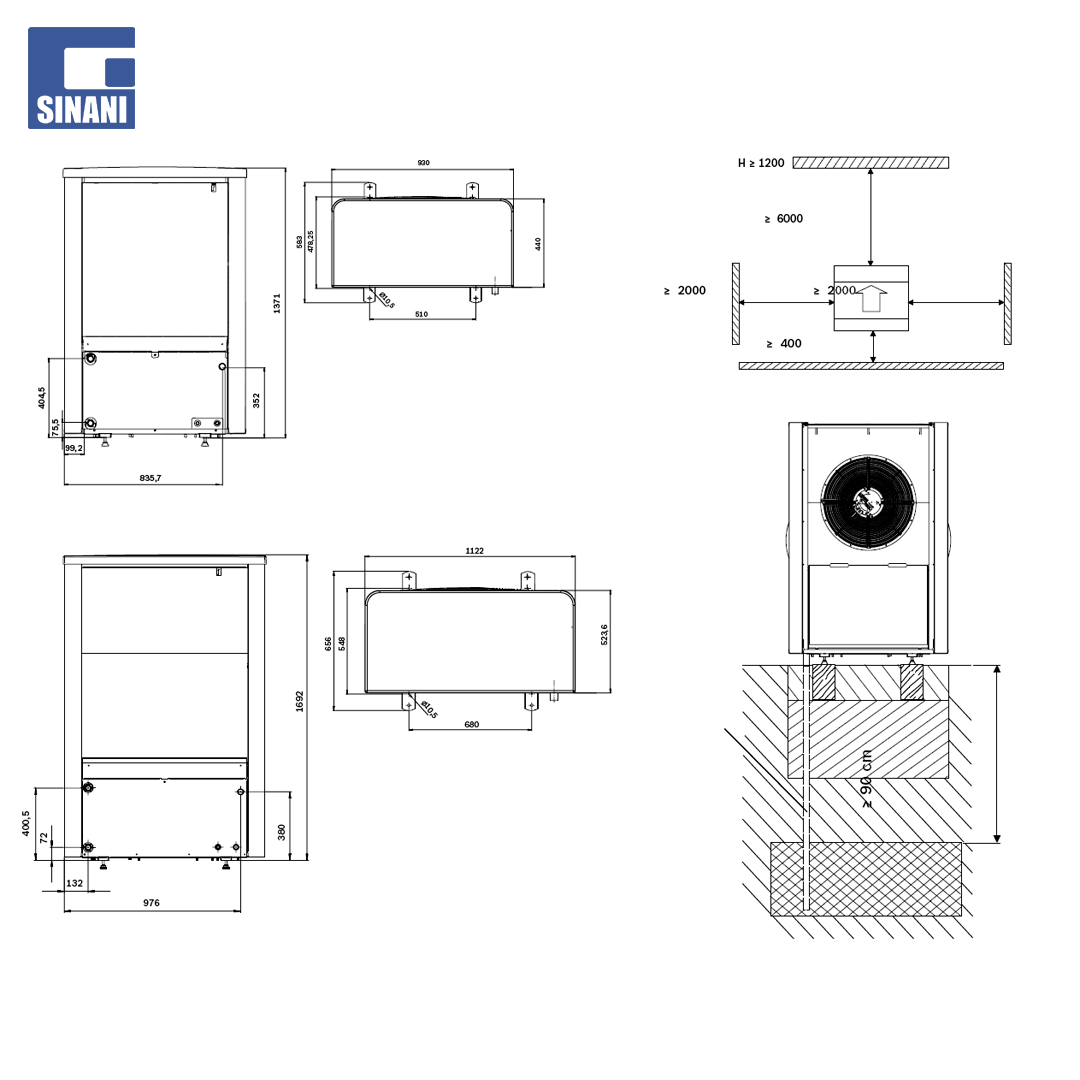 Njësia jashtme Chiller Compress 6000 AW 3-faze
