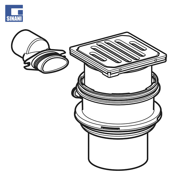 Piletë shkarkimi në dysheme Vario vertikale Ø110