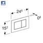 Buton kasete Sigma40 Square xham me shkëlqim
