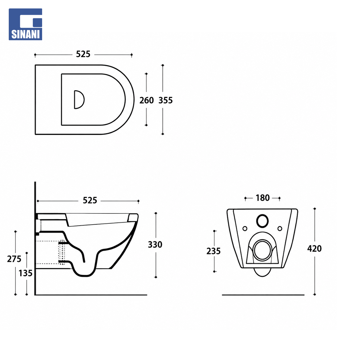 Set tualeti sospezo Opal