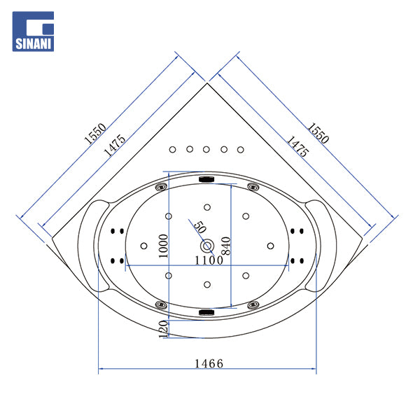 Vaskë me hidromasazh dhe ajërmasazh Sara