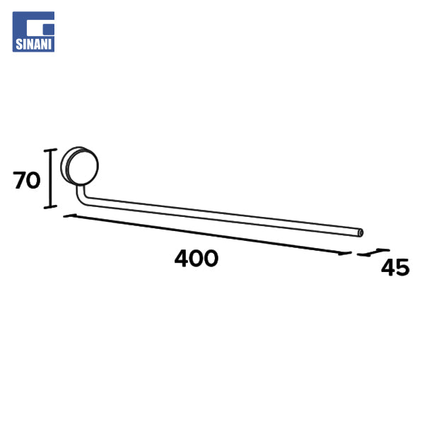 Mbajtëse peshqiri me një shufer Simple